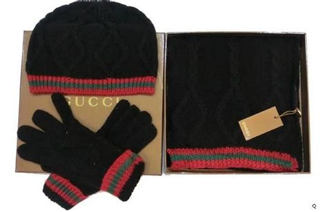 gucci hat scarf glove set|original Gucci silk scarf.